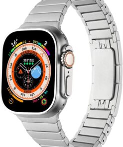 Apple İle Uyumlu Watch 38mm/40mm KRD-35 Metal Kordon Gümüş