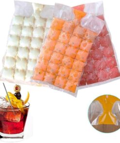 Lua 2 Paket 480 Adet Buz Küpü, Buz Torbası, Kolay Çıkarılan Buz Küpü Kalıp Tepsileri, Dondurucu, Kokteyl, Kemik Suyu Torbası Dondurma Meyve Suyu için Kendinden Sızdırmaz Buz Küpü Torbaları