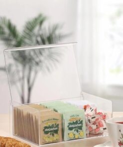 Diyarı 6 Bölmeli Çay Saklama Kutusu ŞEFFAF 22 x 13