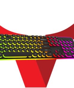 Rainbow Aydınlatmalı Daktilo Klavye Mouse Set 105 Tuşlu Led Işıklı Usb Kablolu VK-BKB8 V-190878109923