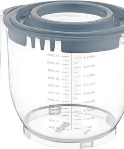ml Çift Kapaklı Mikser Kabı – Kaydırmaz Ayaklı, Dayanıklı Plastik, Ergonomik Tasarım, Pratik ve Hijyenik Karıştırma Kabı