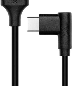 USB to Type-C uyumlu iPhone ve Samsung Modelleri için Hızlı Şarj ve Data Kablosu 100 cm L Tipi Gaming (Siyah)