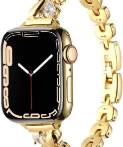 Apple İle Uyumlu Watch 38mm/40mm KRD-103 Metal Kordon Gold