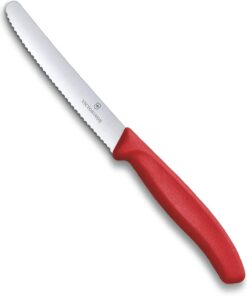 6.7831 SwissClassic 11cm Domates & Sosis Bıçağı, Paslanmaz Çelik Kirmizi, Classic