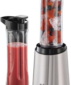 Hobbs 23470 56 Mix & Go Steel blender, smoothie Maker (300 Watt), ve 2 şişe, paslanmaz çelik (Sertifikalı ve elden geçirilmiş geçmiş)