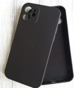 aksesuar (4368) Siyah Logolu (köşeli 12 Görünümlü) Iphone 11 ile uyumlu