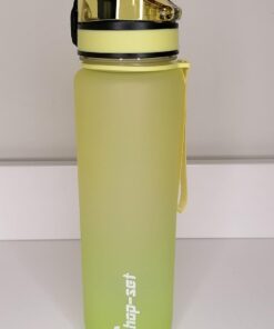 1000 ML Tritan Motivasyonlu Su Matarası (NEON SARI - NEON YEŞİL)