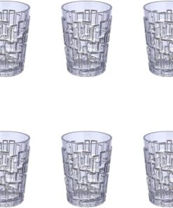 Polikarbon Stone Serisi Kırılmaz 6 Parça Meşrubat Kokteyl Su Bardağı Takımı - 250 ml.