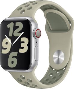 Apple Watch SE/8/7/6/5/4/3/2/1 ile uyumlu Delikli Spor Silikon Kordon