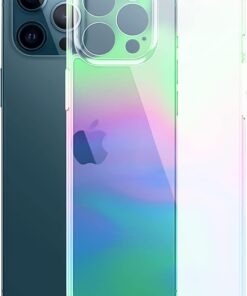 iPhone 13 uyumlu Şeffaf Darbe Emici Kamera Koruyuculu Lazer Gökkuşağı Kapak (iPhone 13)