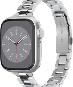 Modern Fit 316L Apple Watch Band Serisi 9/8/SE2/7/6/SE/5/4/3/2/1 41mm/40mm/38mm için tasarlanmıştır - Gümüş