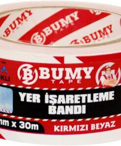 YER İŞARETLEME BANDI KIRMIZI - BEYAZ / 50 MM X 30 MT