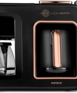 Hatır Plus Barista 6 in 1 Latte Cappucino ve Közde Türk Kahvesi Makinesi Black Copper