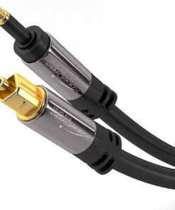 – 1,5m – mini TOSLINK kablosu (dijital ses kablosu, optik, TOSLINK-mini TOSLINK, fiberoptik kablo/LWL, dijital ses sinyalini televizyona/amplifikatöre/Hi-Fi cihaza iletir, siyah)