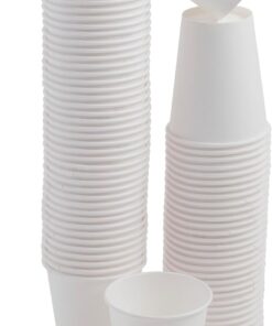 75 adet tek kullanımlık karton bardak 8 oz 250 ml, beyaz sıcak bardaklar, kağıt meyve suyu bardağı, parti karton bardakları