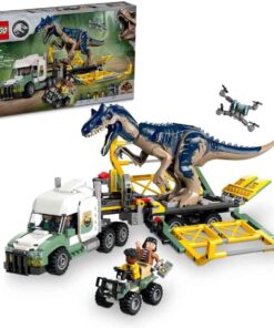 Jurassic World Dinozor Görevleri: Allosaurus Taşıma Kamyonu 76966 – 8 Yaş ve Üzeri Çocuklar için Yaratıcı Oyuncak Yapım Seti (588 Parça)