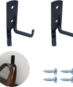 2 ad. Çelik Koç Askı Siyah - Metal Okul Çanta Masa Sıra Askısı - Portmanto, Vestiyer, Duvar, Eşya Elbise Ceket Mont Askılığı