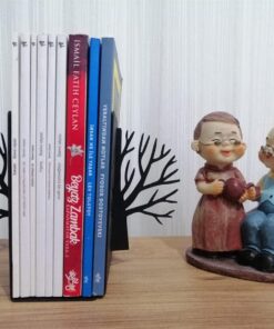 Dekoratif Hayat Ağacı Metal Kitap Tutucu 2'li paket