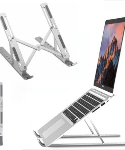 Taşınabilir 7 Kademeli Laptop Stant Bilgisayar Stant Notebook Stant Tüm Laptoplarla Uyumlu Bilgisayar Standı Taşınabilir Metal Kaymaz Stant Dizüstü Bilgisayar Stantı (Metal Stand-2)