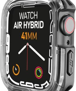 LABS Apple Watch 8/7 Uyumlu Air Hybrid Kılıf 41mm, Darbeye Dayanıklı Koruyucu Silikon Kılıf (Siyah)