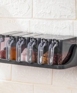 Baharat Saklama Kabı, 6'lı, Kaşıklı, Etiketli
