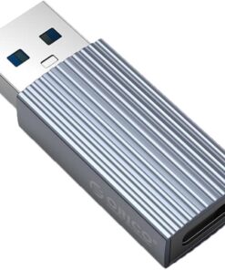 USB to Type-C Güç Dönüştürücü Yüksek Hızlı 10Gbps Veri Aktarımlı Alüminyum Adaptör, AH-AC10