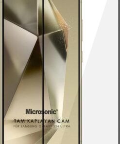 Samsung Galaxy S25 Ultra Tam Kaplayan Temperli Cam Ekran Koruyucu Siyah [Galaxy S25 Ultra ile Uyumlu Ekran Koruyucu - Siyah]