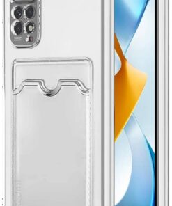 Xiaomi Redmi Note 11 Pro 5G için Card Slot Shock Kılıf Şeffaf [Redmi Note 11 Pro 5G ile Uyumlu Kılıf - Şeffaf]