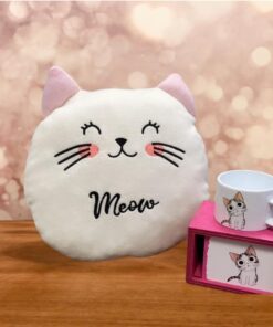 Kedi Polar Yastık & Kedi Kupa Arkadaşa Hediye