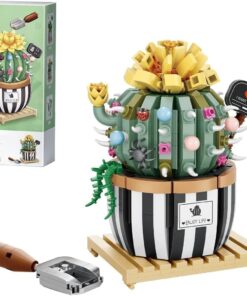 Kaktüs Topu Bonsai Mini Yapı Taşları Seti, 721 Parça Kaktüs Topu Sokak Manzarası Model Yapım Oyuncak Seti, MOC Modüler Taşları Mimarisi Model, için Oyuncak Seven 7 Yaş ve Üzeri Çocuklar