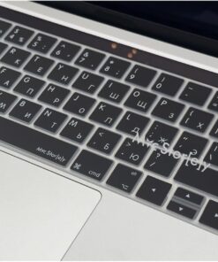 Rusça Klavye Macbook Pro Kılıf A1706 A1989 A2159 A1707 A1990 ile Uyumlu Koruyucu Siyah