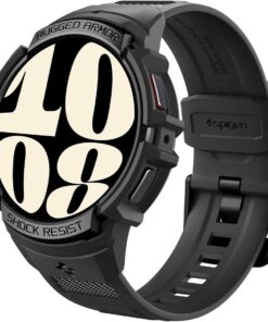 Galaxy Watch 6 (40mm) Kılıf & Kordon Kayış Rugged Armor Pro Black - ACS06501