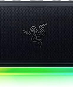 Leviathan V2 X - PC Oyun Soundbar'ı (Tam Aralıklı Sürücüler, Kompakt Masaüstü Form Faktörü, USB Tip C Güç ve Ses Dağıtımı, Bluetooth 5.0) Siyah