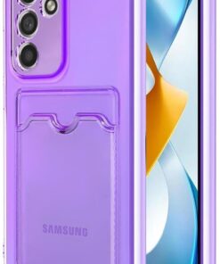 Samsung Galaxy S23 FE Card Slot Shock için Kılıf Lila [Galaxy S23 FE ile Uyumlu Kılıf - Lila]