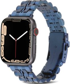 ​​​Apple İle Uyumlu Watch 38mm/40mm KRD-54 Metal Kordon Lacivert