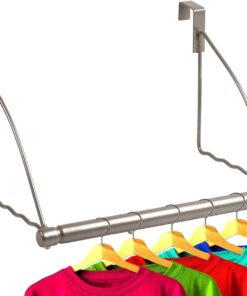 STORAGE Hold N Over The Door Closet Valet- Over The Door Clothes Organizer Raf ve Kapı Askısı Giyim veya Havlu, Ev ve Yurt Odası Depolama ve Organizasyon için