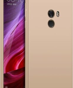 Mi Mix 2 Uyumlu Sert Rubber Silikon Kılıf (Altın Rengi)