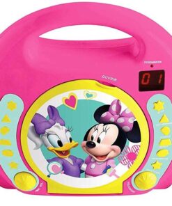 Disney Junior Minnie Mouse CD Çalar, 2 Oyuncak Mikrofonlu, Kulaklık Jakı, Akülü, Pembe, RCDK100MN