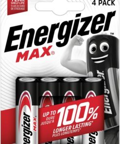 Max Alkaline AA 4'lü Pil, Krom/Siyah/Kırmızı
