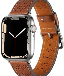 ​​​Apple İle Uyumlu Watch 38mm/40mm KRD-76 PU Deri Kordon Strap Kayış Kahverengi