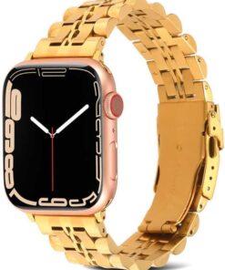 ​​​Apple İle Uyumlu Watch 38mm/40mm KRD-54 Metal Kordon Gold