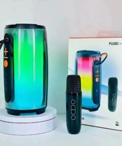 HOPARLÖR Renkli BT5.3 USB/AUX MİCROFON/party box hoparlör / 360°ledli hoparlör/6 Saat Kesintisiz Oynatma/5.3BT/10 W*1/Taşınabilir Bluetooth Hoparlör (Pluse 5 Siyah)