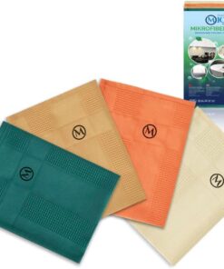 CLEANING | Mikrofiber Temizlik Bezi | Sihirli Bez, Cam Bezi Ayna Bezi | 4lü Paket | Zümrüt Serisi