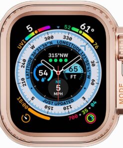 Apple İle Uyumlu Watch 44mm to Apple İle Uyumlu Watch Ultra 49mm Kasa Dönüştürücü Watch Gard 33 Rose Gold