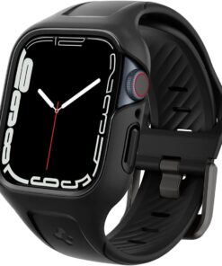 Apple Watch 41mm (Seri 9/8/7) Kılıf & Kordon Kayış Liquid Air Pro Black - ACS04190