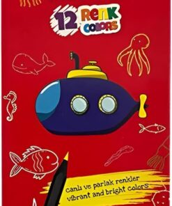 Kuru Boya, 12 Renk, Canlı ve Parlak Renkler, Denizaltı Temalı