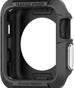 Apple Watch 42mm (Seri 3/2/1) Kılıf Rugged Armor Matte Black - SGP11496