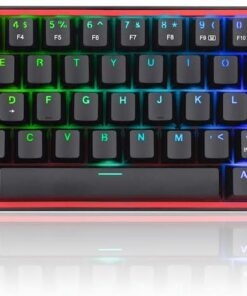 K617-RGB 16,8 Milyon RGB Aydınlatma, Red Switch Fizz%60 Q Türkçe Kablolu Mekanik Oyuncu Klavyesi Siyah