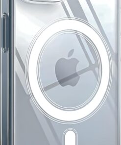 iphone 13 için Magsafe ile Uyumlu Şeffaf Kılıf Kristal Berraklığında Materyal Polikarbonat Arka Kısım ve Silikon Kenarlar Wireless Kablosuz Şarj Destekli Kılıf Kapak (13)