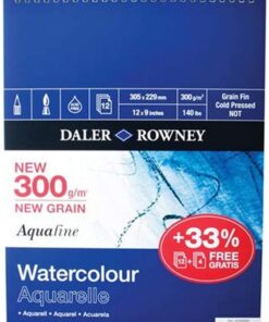 Rowney Aquafine SP 300 Gsm 254 x 178 mm (25,4 X 17,8 cm) 12 yaprak-Spiral